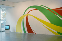  Stak, Motiv für Raumdekoration (Kelvin Govey pattern for TN), Galerie Kitchen93, Bagnolet, France, 2004